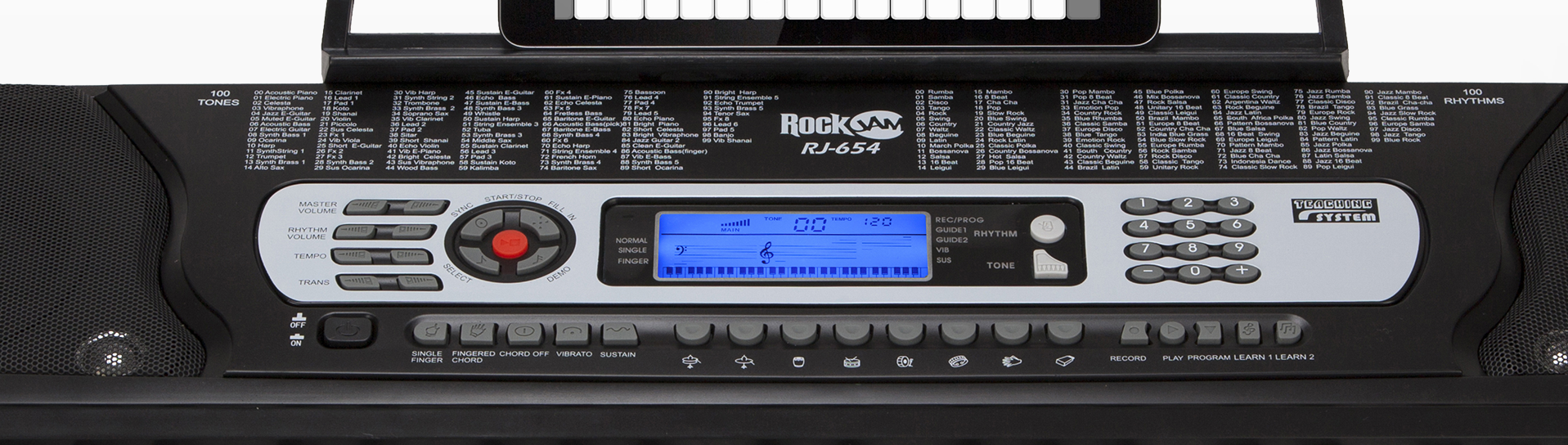 Keyboard RockJam RJ654 E-Klavier Digital 54-Tasten Musik Instrument Elektronik 