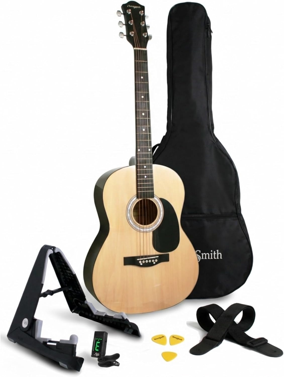 Martin Smith W-101 full-size acoustic guitar starter package with accessories