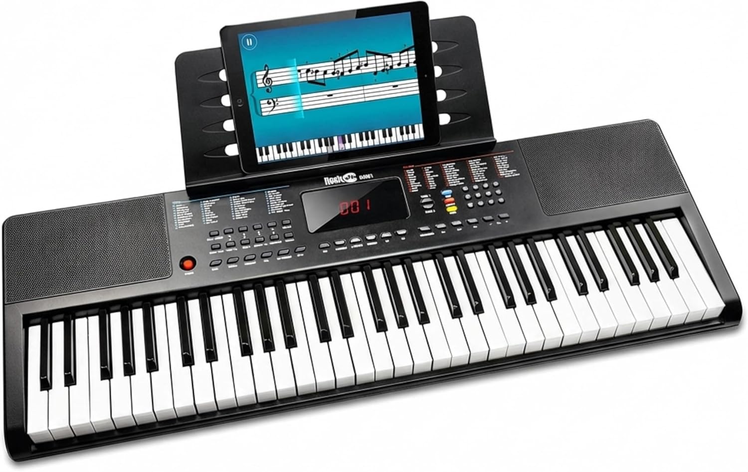 RockJam RJ361 compact 61-key electronic keyboard piano with music stand